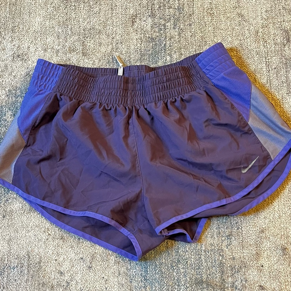 Nike dri fit running shorts. Purple size medium